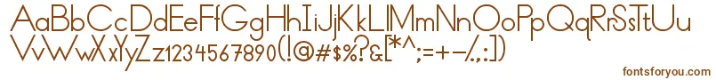 ThinLinesAndCurves-Schriftart – Braune Schriften auf weißem Hintergrund