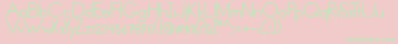 ThinLinesAndCurves-Schriftart – Grüne Schriften auf rosa Hintergrund