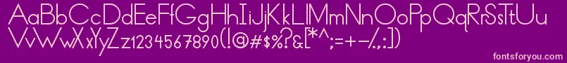 ThinLinesAndCurves Font – Pink Fonts on Purple Background