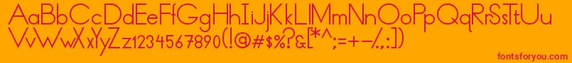 ThinLinesAndCurves Font – Red Fonts on Orange Background