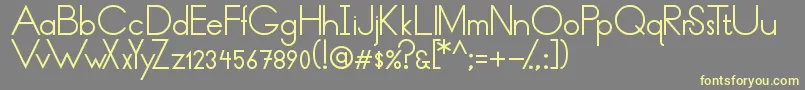 Шрифт ThinLinesAndCurves – жёлтые шрифты на сером фоне