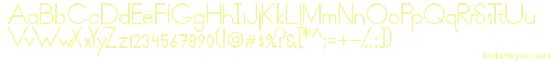 ThinLinesAndCurves-fontti – keltaiset fontit