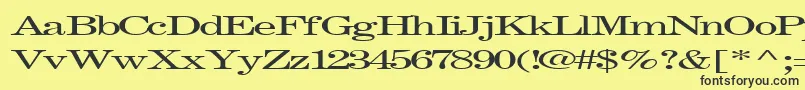 Fastpardontype32Regular Font – Black Fonts on Yellow Background