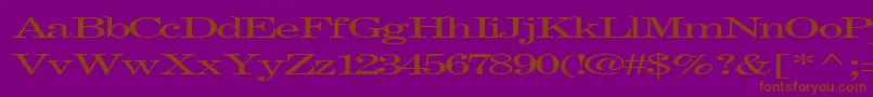 Fastpardontype32Regular Font – Brown Fonts on Purple Background