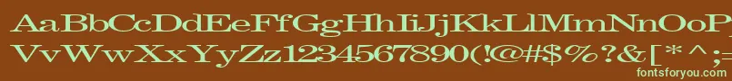 Fastpardontype32Regular Font – Green Fonts on Brown Background