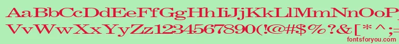 Fastpardontype32Regular Font – Red Fonts on Green Background