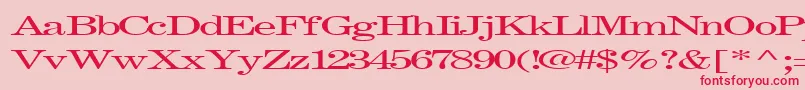 Fastpardontype32Regular Font – Red Fonts on Pink Background