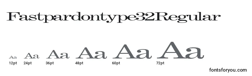 Fastpardontype32Regular Font Sizes