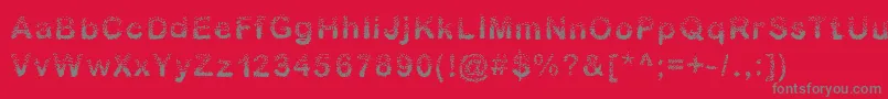 Sublev Font – Gray Fonts on Red Background