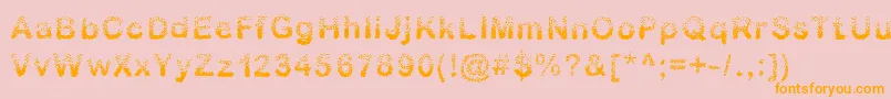 Sublev Font – Orange Fonts on Pink Background