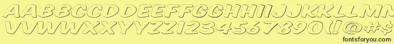 Komtitg Font – Black Fonts on Yellow Background