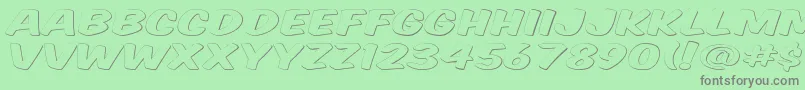 Komtitg Font – Gray Fonts on Green Background