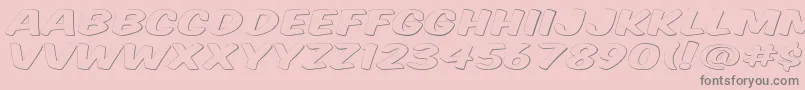 Komtitg Font – Gray Fonts on Pink Background