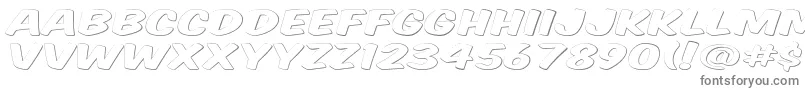 フォントKomtitg – 白い背景に灰色の文字