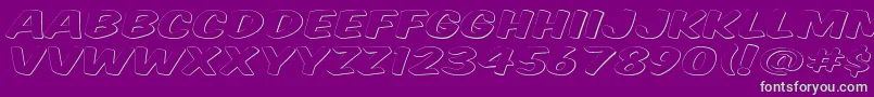 Komtitg Font – Green Fonts on Purple Background