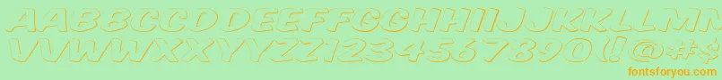 Komtitg Font – Orange Fonts on Green Background