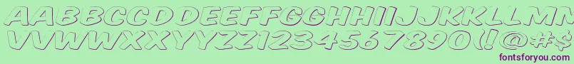 Komtitg Font – Purple Fonts on Green Background