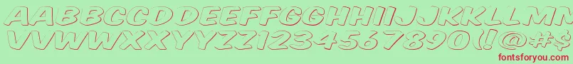 Komtitg Font – Red Fonts on Green Background