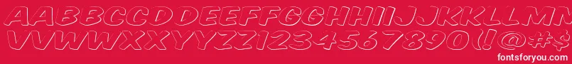 Komtitg Font – White Fonts on Red Background