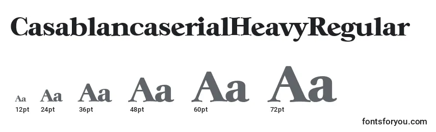 CasablancaserialHeavyRegular Font Sizes