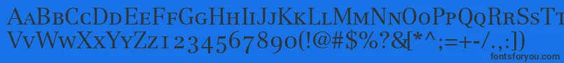 CenturyRepriseLightoldstyleSsiLightSmallCaps-Schriftart – Schwarze Schriften auf blauem Hintergrund