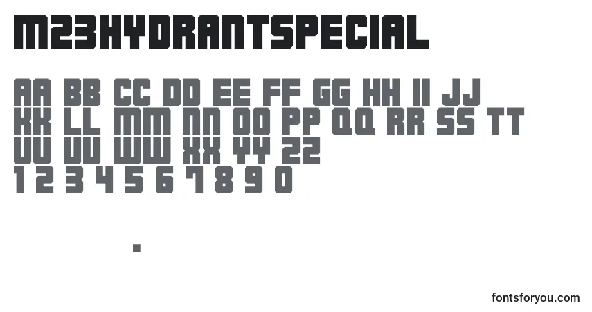 Schriftart M23HydrantSpecial – Alphabet, Zahlen, spezielle Symbole