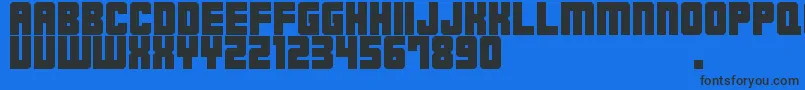 M23HydrantSpecial Font – Black Fonts on Blue Background