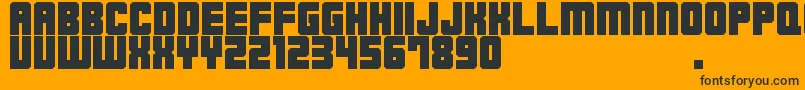 M23HydrantSpecial Font – Black Fonts on Orange Background
