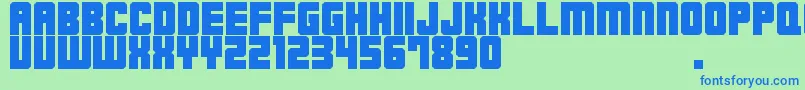 M23HydrantSpecial Font – Blue Fonts on Green Background