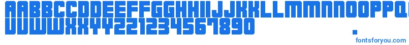 Шрифт M23HydrantSpecial – синие шрифты на белом фоне