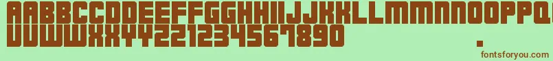 M23HydrantSpecial-fontti – ruskeat fontit vihreällä taustalla