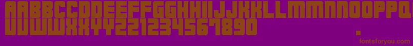 フォントM23HydrantSpecial – 紫色の背景に茶色のフォント