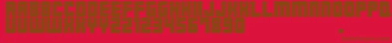 フォントM23HydrantSpecial – 赤い背景に茶色の文字