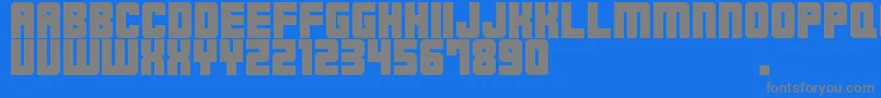 M23HydrantSpecial Font – Gray Fonts on Blue Background
