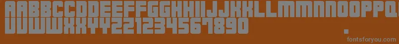 M23HydrantSpecial-fontti – harmaat kirjasimet ruskealla taustalla