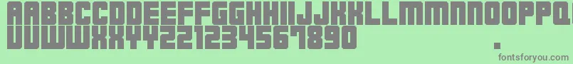 M23HydrantSpecial Font – Gray Fonts on Green Background