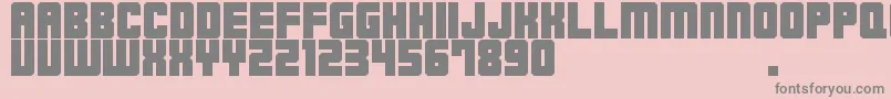 M23HydrantSpecial Font – Gray Fonts on Pink Background