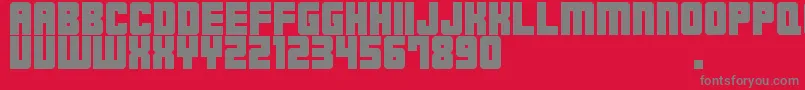 M23HydrantSpecial Font – Gray Fonts on Red Background