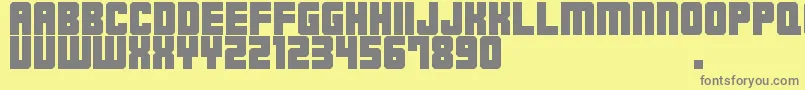 M23HydrantSpecial Font – Gray Fonts on Yellow Background
