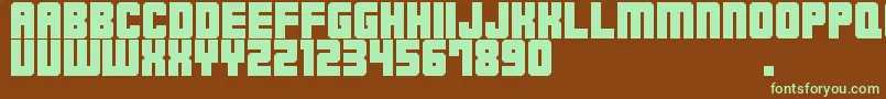 M23HydrantSpecial Font – Green Fonts on Brown Background