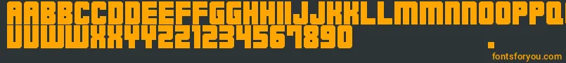 M23HydrantSpecial Font – Orange Fonts on Black Background