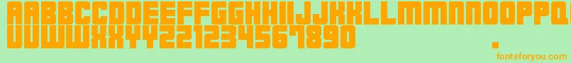 M23HydrantSpecial Font – Orange Fonts on Green Background