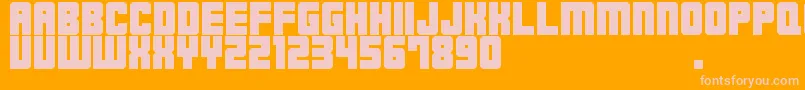 M23HydrantSpecial Font – Pink Fonts on Orange Background