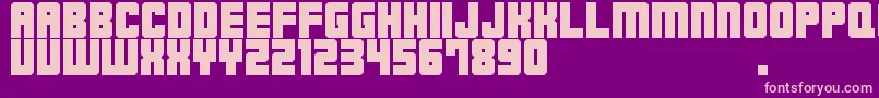 M23HydrantSpecial-fontti – vaaleanpunaiset fontit violetilla taustalla