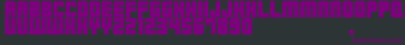 フォントM23HydrantSpecial – 黒い背景に紫のフォント