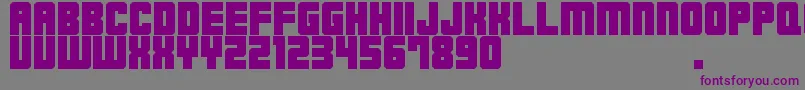 フォントM23HydrantSpecial – 紫色のフォント、灰色の背景