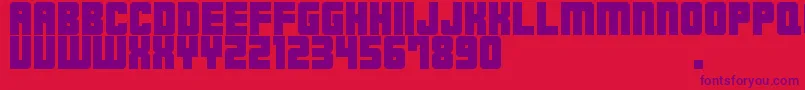 M23HydrantSpecial Font – Purple Fonts on Red Background
