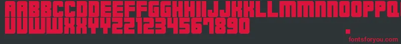 M23HydrantSpecial Font – Red Fonts on Black Background