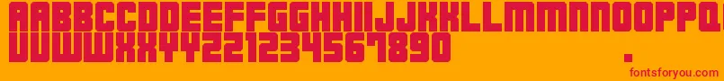 M23HydrantSpecial Font – Red Fonts on Orange Background