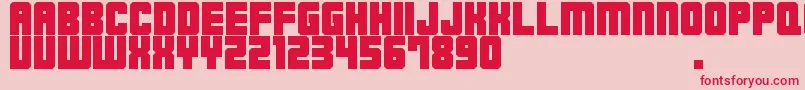 M23HydrantSpecial Font – Red Fonts on Pink Background